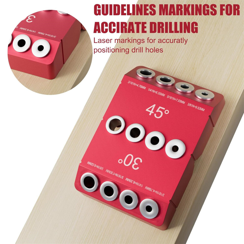 Aluminum Alloy Cable Railing Drilling Jig For 30 45 90 Degree Angle Holes 7754004637986