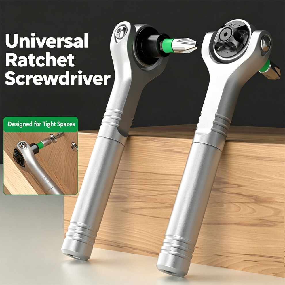 Compactly Ratcheting Wrench Tool With Multiple Angle Reversible Head For Home 7754004629769