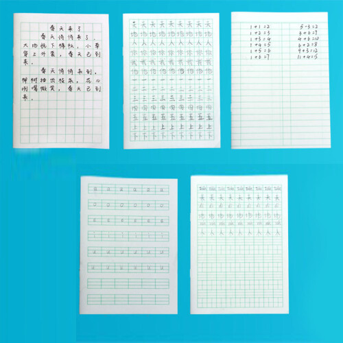 5Pcs Gridded/Lined Writing Notebooks 4.92x6.89Inch Portable Homework Notebooks small print