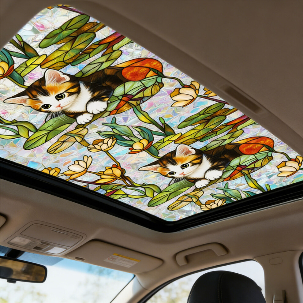 Colorful Effect Car Sunroof Non Adhesive Film Sunlight Reduction Thermal Control Xcbl028 7754004638389