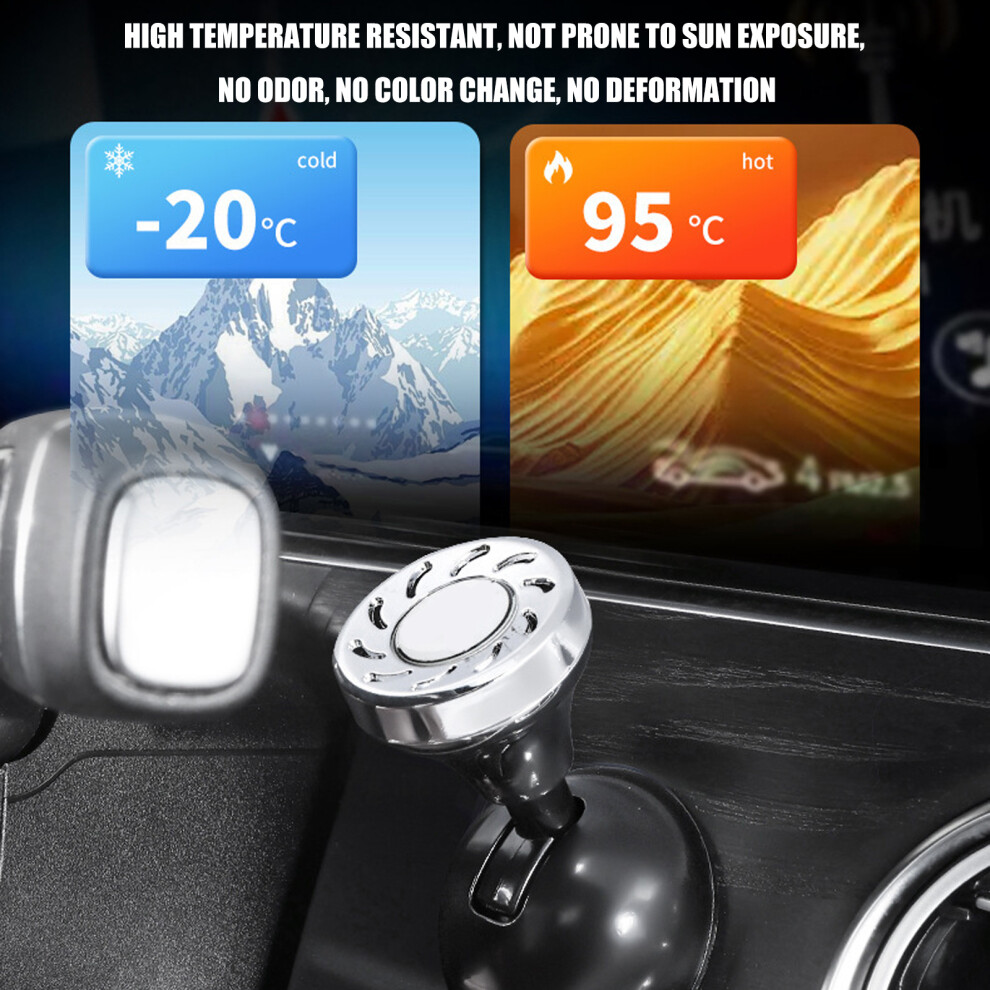 Stylish Vehicle Engine Push Start Knob With Customizable Fragrances And Silver/Lavender 7754004640993
