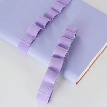 4Pcs Stretchy Bookmarks Pen Fasteners Elastic Nylon Band Pen Clip for Notebook Black