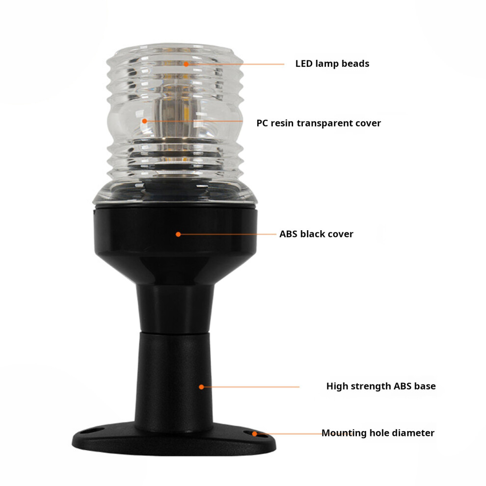 4 Color Led Boat Signal Lamp 12V Energy Efficient Marine Navigation Lighting Adjust Green 7754004591233