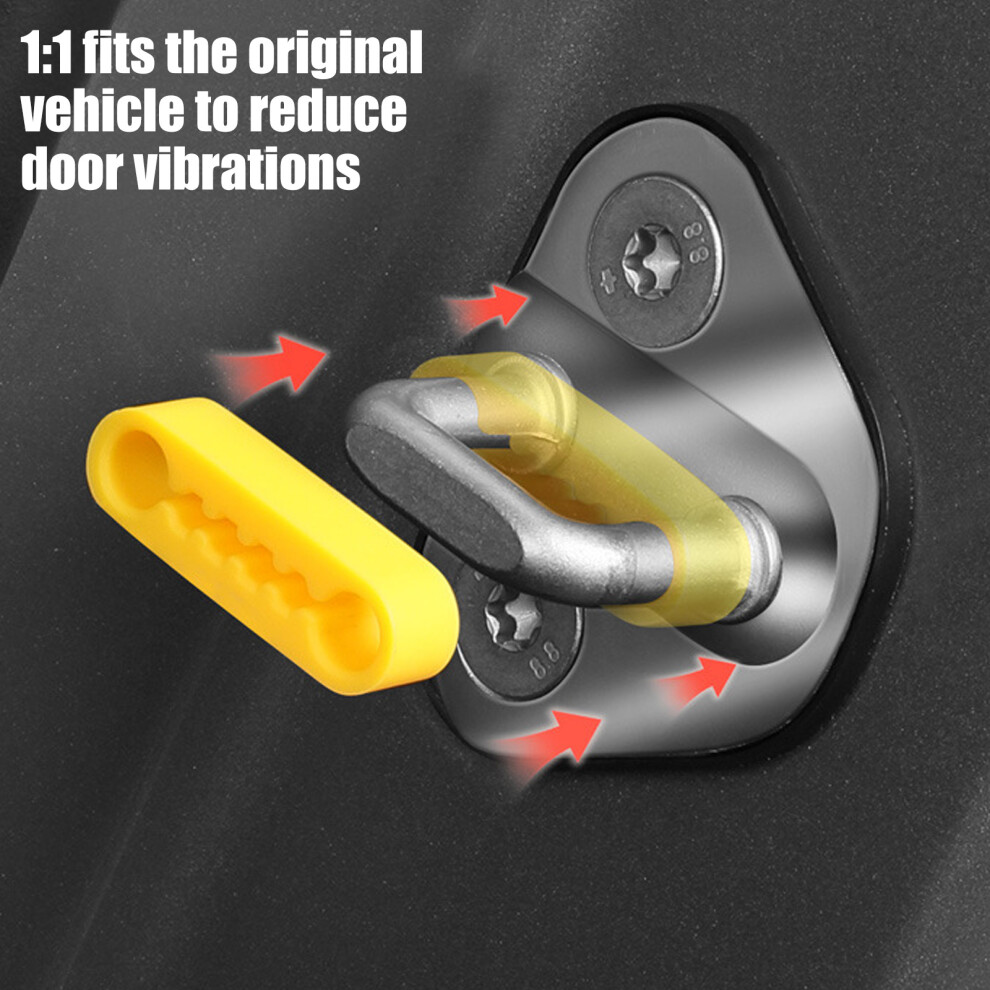 Strong Weatherproof Auto Door Protection Pad Uces Impact Noise For Vehicle Red 7754004608085
