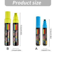 8Pcs Erasable Liquid Chalk Pen Fluorescent Highlighters Marker For LED Board 8mm