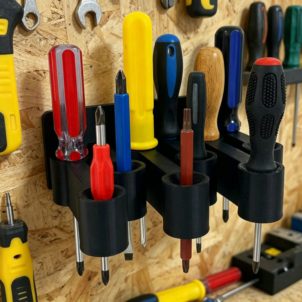 Heavy Duty Polylactic Acid Tool Rack Perfect For Organizing Screwdrivers At Homes White 7754004601826
