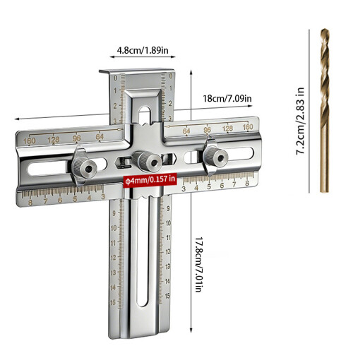 Multiple Purpose Cabinet Handle Drill Guide Device 4mm Standard Sleeve For Accurate Hole 2