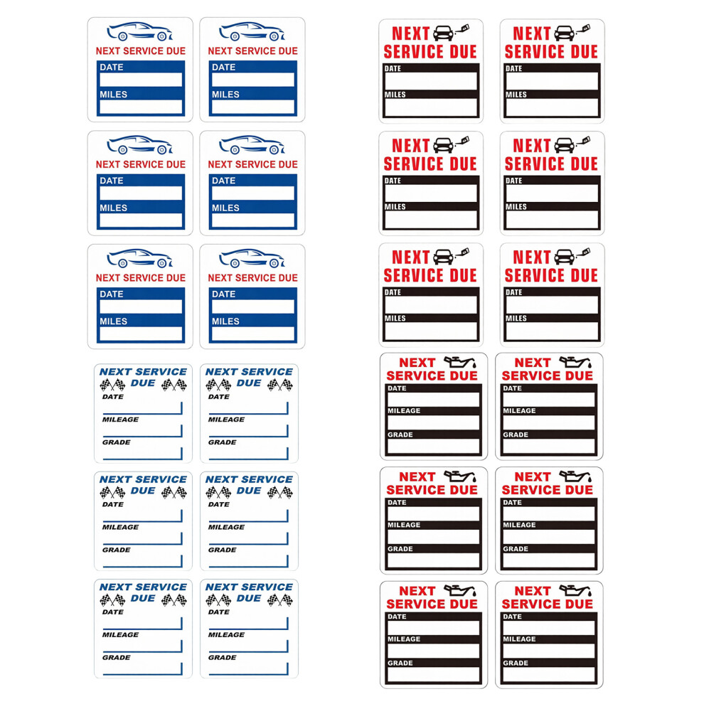 10Pcs Car Stickers For Oil Change Reminder Static Cling Windshield Labels Type D 7754004630895