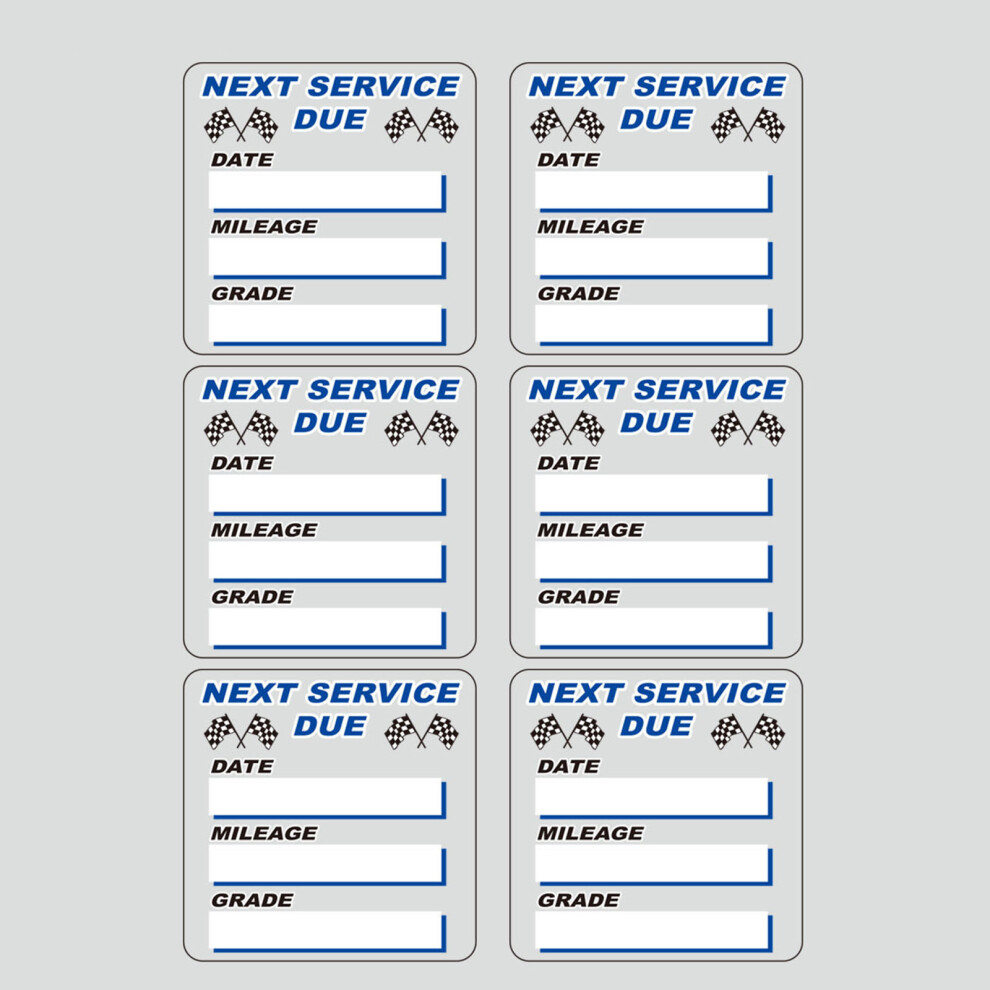Pack Of 10 Motor Vehicle Stickers For Oil Change Tracking And Maintenance Type A 7754004630437