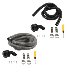 90 Degree Speedboat Marine Sewage Outlet Hose Angled Thru Hull Fitting Drain Black