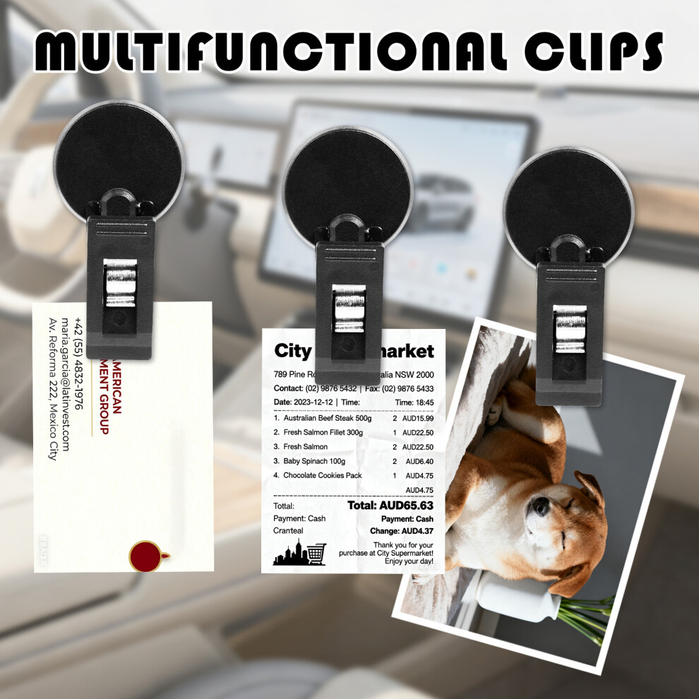 4Pcs Car Windshield Suction Mount Clips For Holding Tickets Cards Office Blue 4 Pack 7754004600218