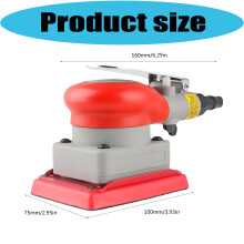Rectangular Air Sander Random Orbital Sander For Precisions Grinding Red 10 Pieces