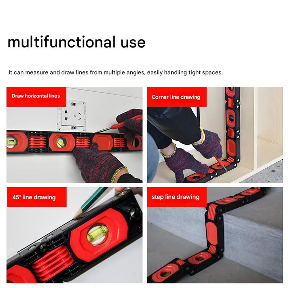 Foldable Aluminum Level Ruler For Home Renovation And Construction With Strong 6 Stacks 7754004600706