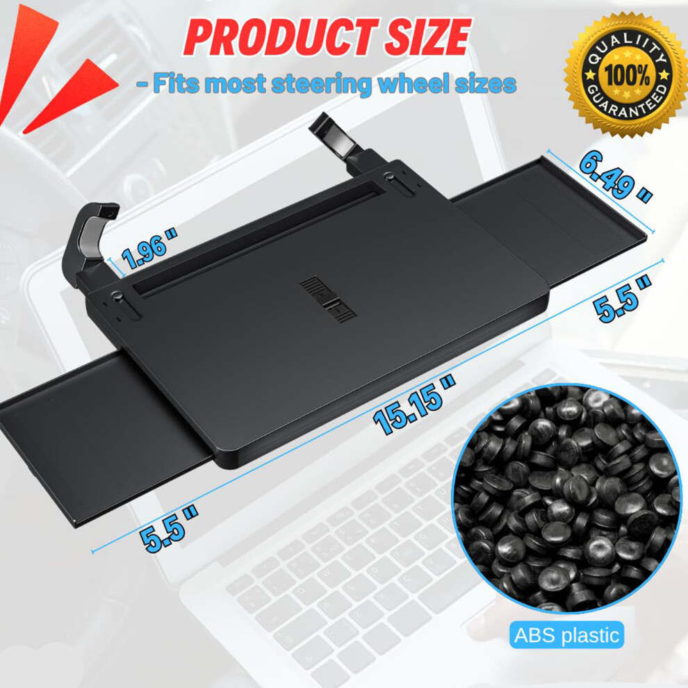 Strong 22Lbs Load Bearing Car Steering Wheel Mounted Table For Professional Drivers 7754004664265