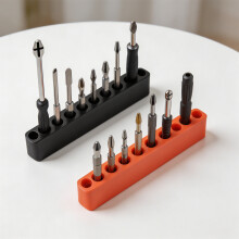 Small 93X15X10Mm Tool Bit Organizers Case For 6.35Mm Hex Shank Power Tool Black red