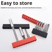 Small 93X15X10Mm Tool Bit Organizers Case For 6.35Mm Hex Shank Power Tool Red