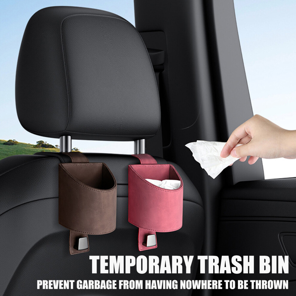 Multifunctional Auto Organizer Leather For Cups Toy & Essential Behind Car Seat Black 7754004648807