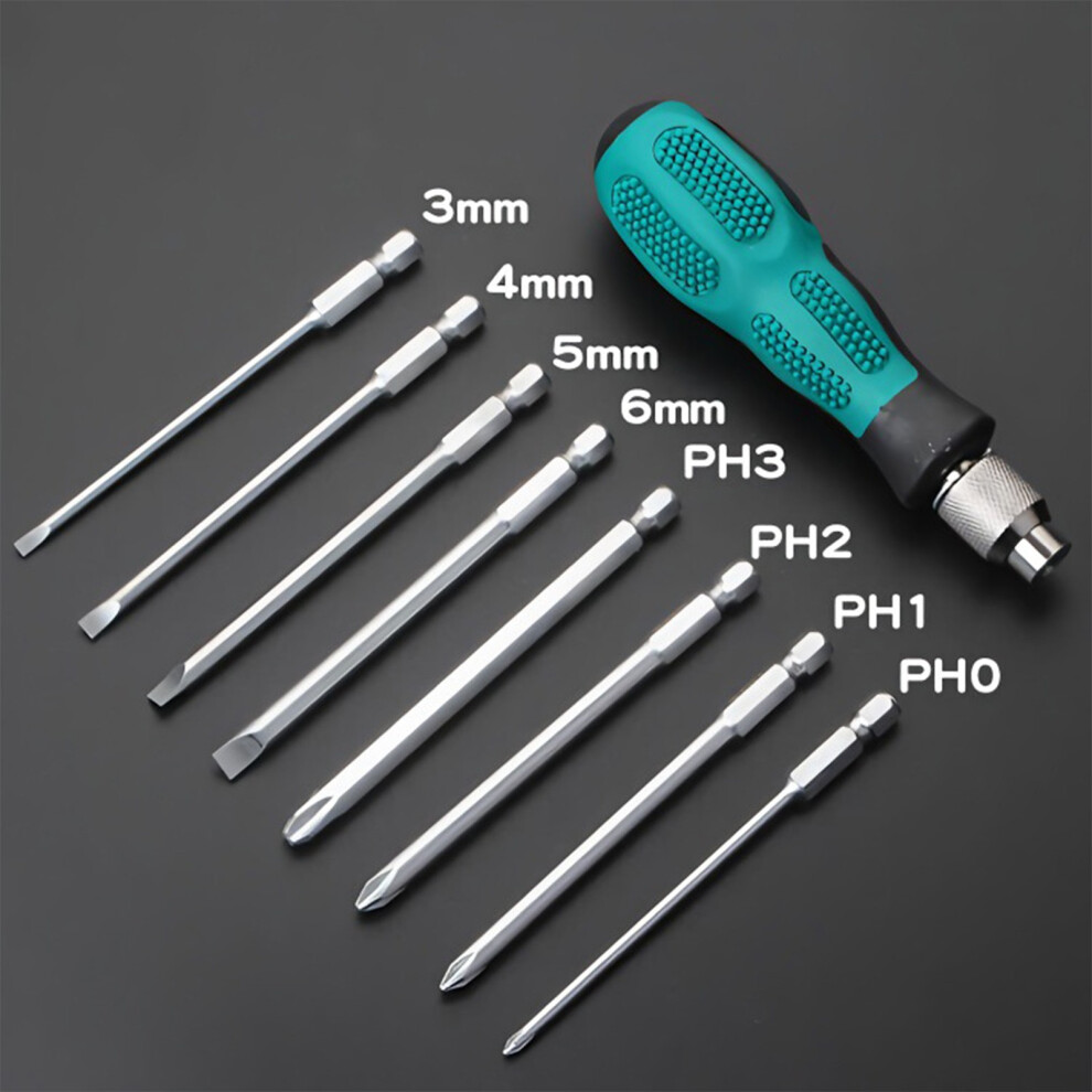 8 Multipurpose Screwdriver Set Includes Crosses And Flat Tip Bits For All Needs 7754004640771
