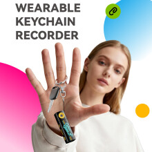 Thumb Size Digital Keyring Camera In Trend Lipstick Shape for Daily Use Gift Blue
