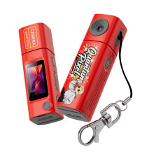Cute Lipstick Themed Mini Camera with Type C Charging Port Lightweight for Key Black