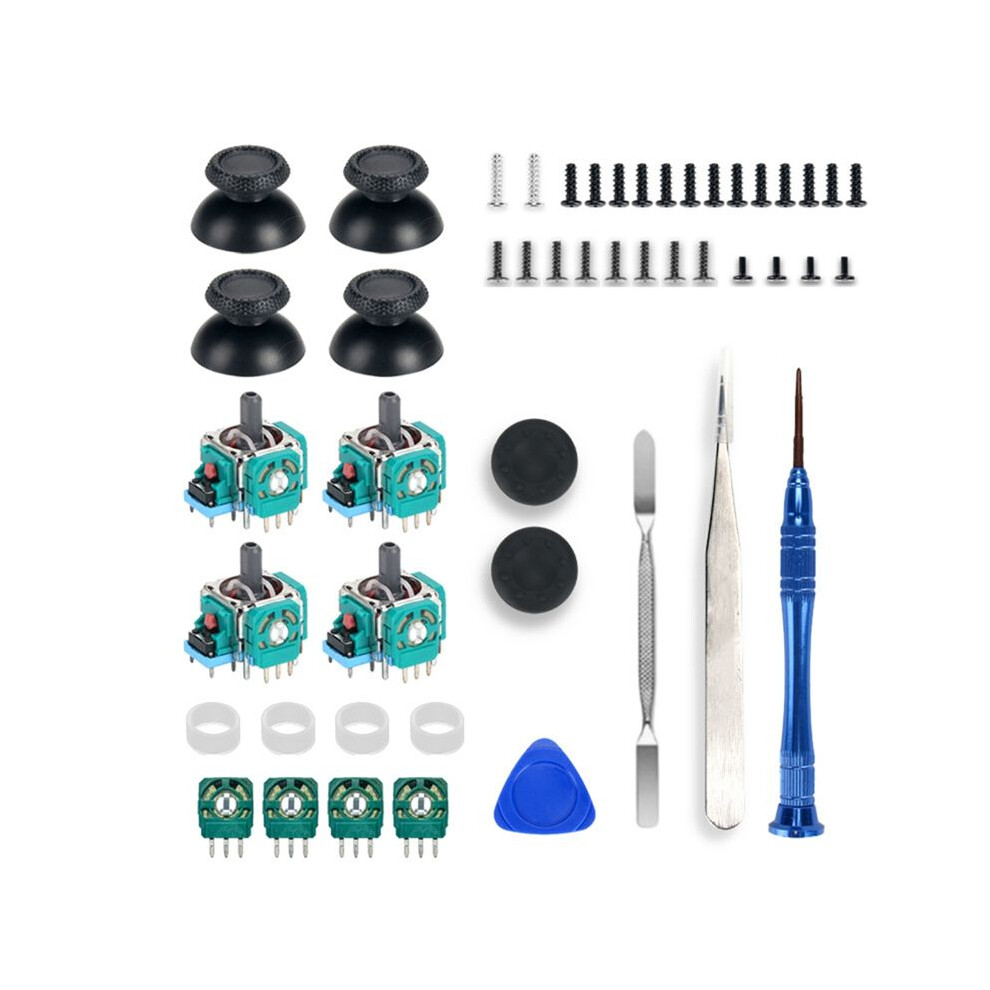 4Pcs Analog Joystick With Sensor Module For Ps5 Controller 3D Analog Joystick Potentiometer With Joystick Cap Repair Kit 6031444408798