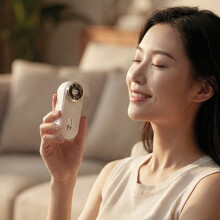 Powerful Pocket Sized Fan With Digital Screen And Long Battery For Home Outdoors Orange