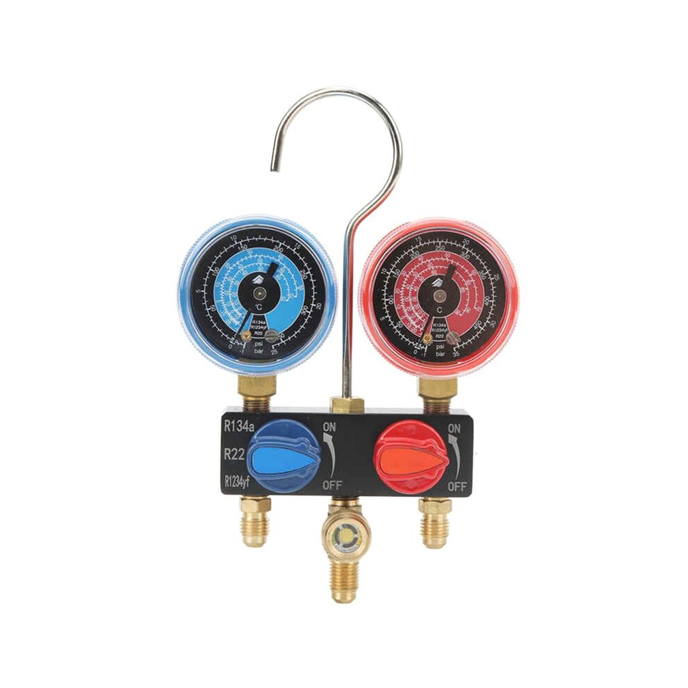 Hs-M01 Refrigerant Diagnose Manifold Gauge G1/4 Condition Manometer Pressure Gauge Refrigeration Tools For R22/R1234yf 6033495046585