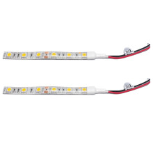 2Pcs 10cm Waterproof 5050 Led Strip Lights 12V Caravan Boat Car, Green & Warm White