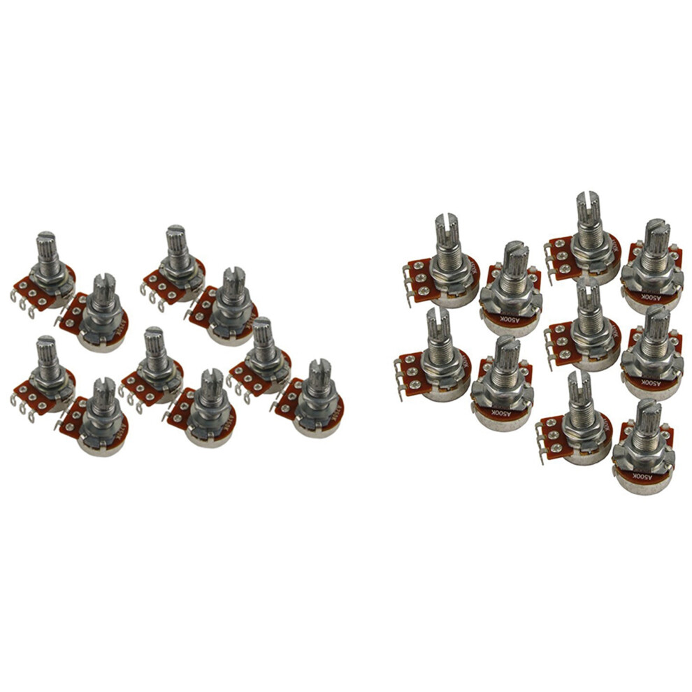 20Pcs Guitar Small Size Pots Potentiometers For Guitar Bass Parts,A500k & A250k 4711062063402