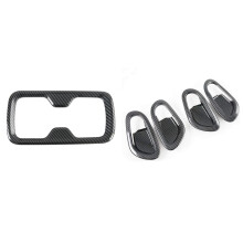 Door Handle Bowl Protector Frame Cover Trim with Front Water Cup Holder Frame Cover Trim,for Navara NP300 16-19