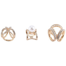 3Pcs Simple Brooches Shawl Ring Clip Scarves Fastener Silk Scarf Buckle Brooch Wedding Jewelry Accessories