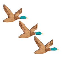 3 Pcs Wooden Ducks Wall Decor for Bedroom Rustic Farm Carved Wood Wall Art for Home Living Room Kitchen Office