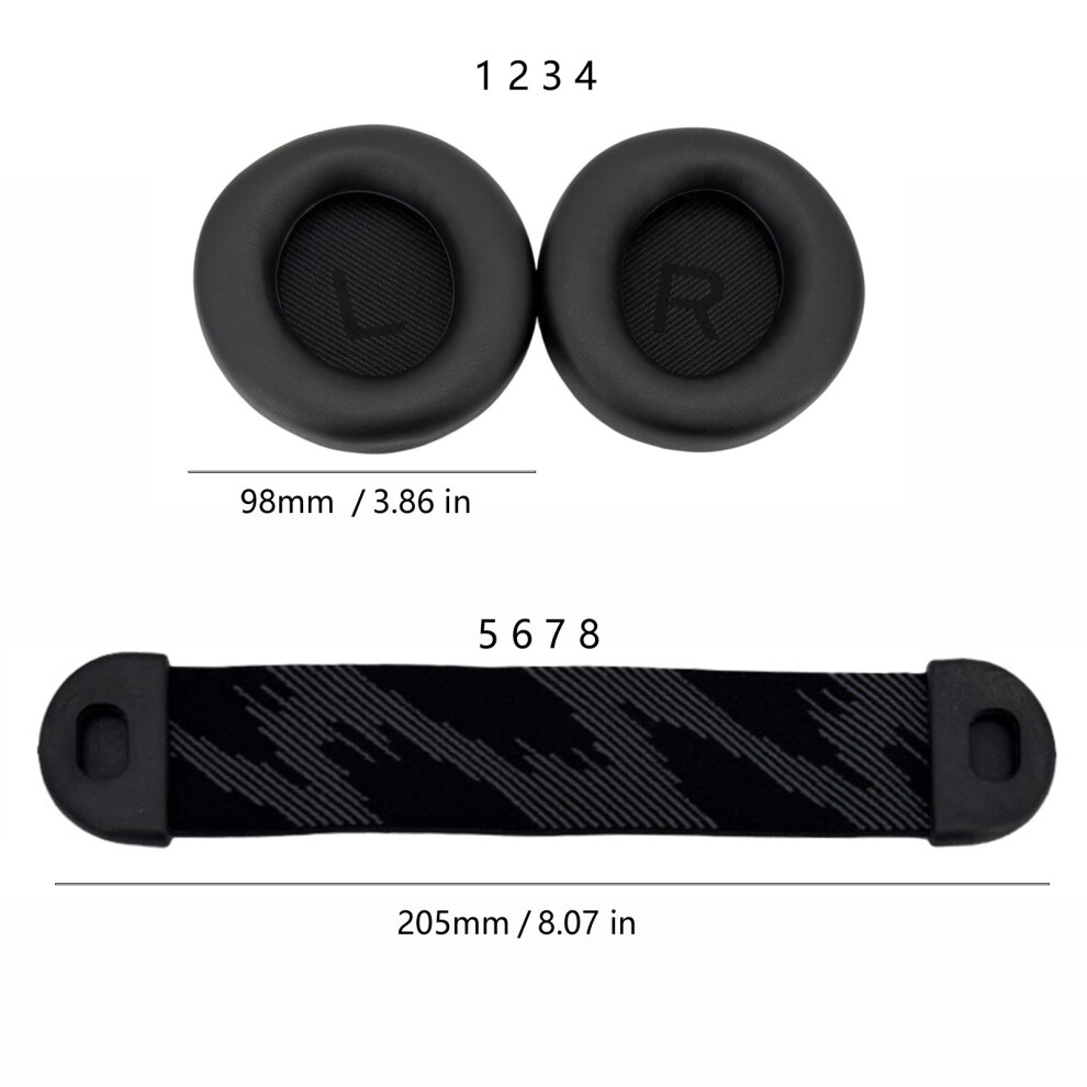 Ear Pads Cushions Headband For Aw520h Aw720h Aw725h Headphone Sponge Headband Black/Gray 7695001106726