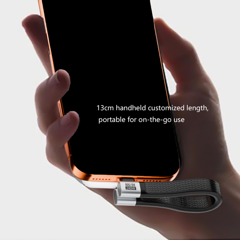 240W Fast Charging Usb4 Cable Type C Cable Side Bend Design Quick Power Delivery 7695001136174