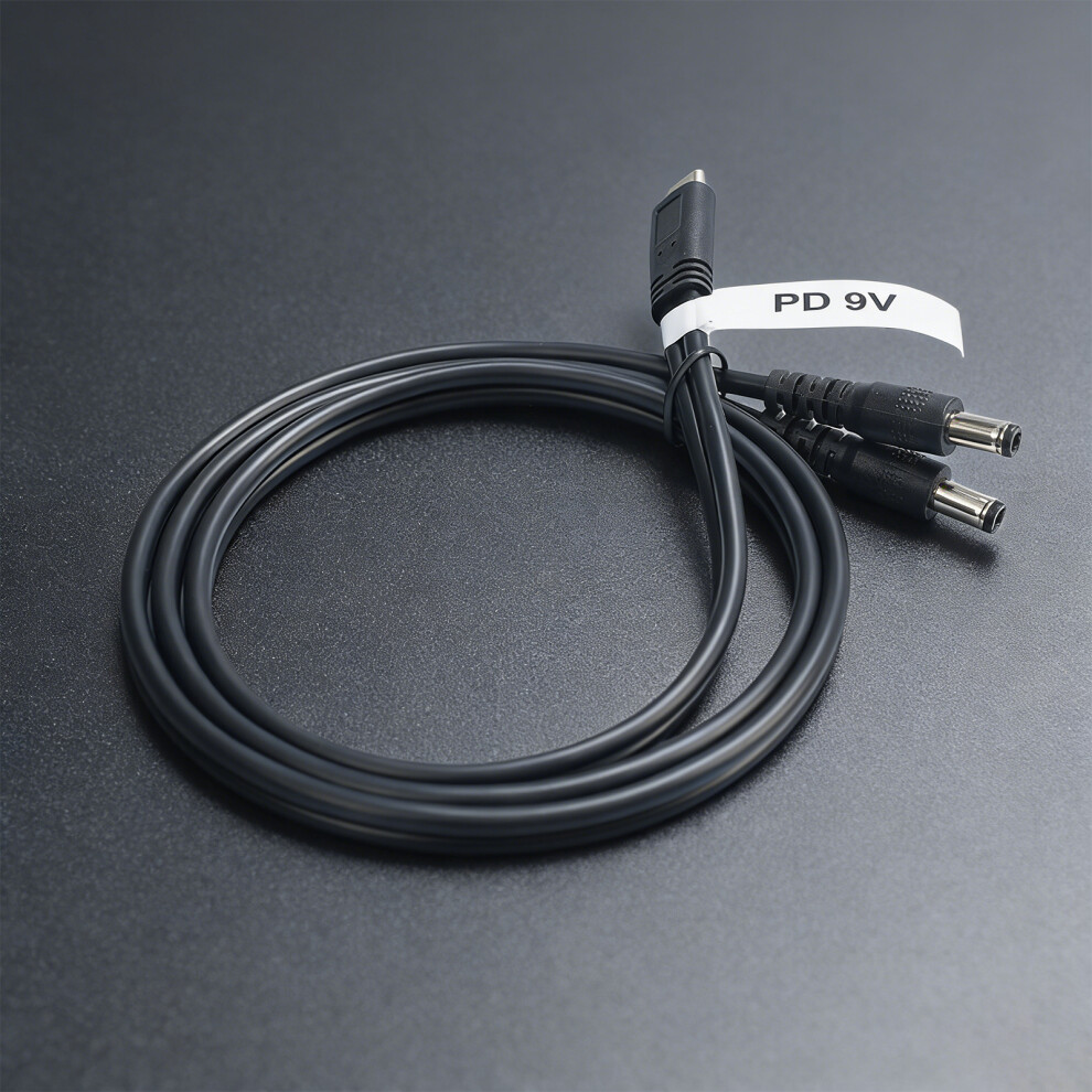 9V 12V Pd Adapter Cable Type C To 2X 5.5X2.1mm Male For Camera Broadcast System 12V 7695001110501