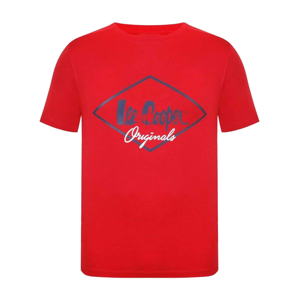 Lee Cooper (Xxl, ) Mens Originals Logo T-Shirt Red