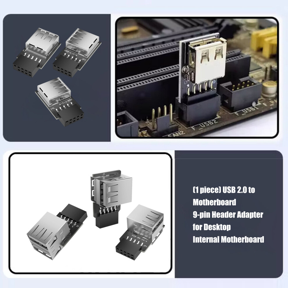 Multipurpose Motherboards Usb2.0 To 9Pin Converters For Various Double Port Right 7695001092104