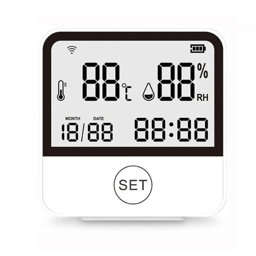 Tuya  WIFI Temperature and Humidity Sensor Indoor Hygrometer Thermometer with LCD Display Support Alexa Assistant