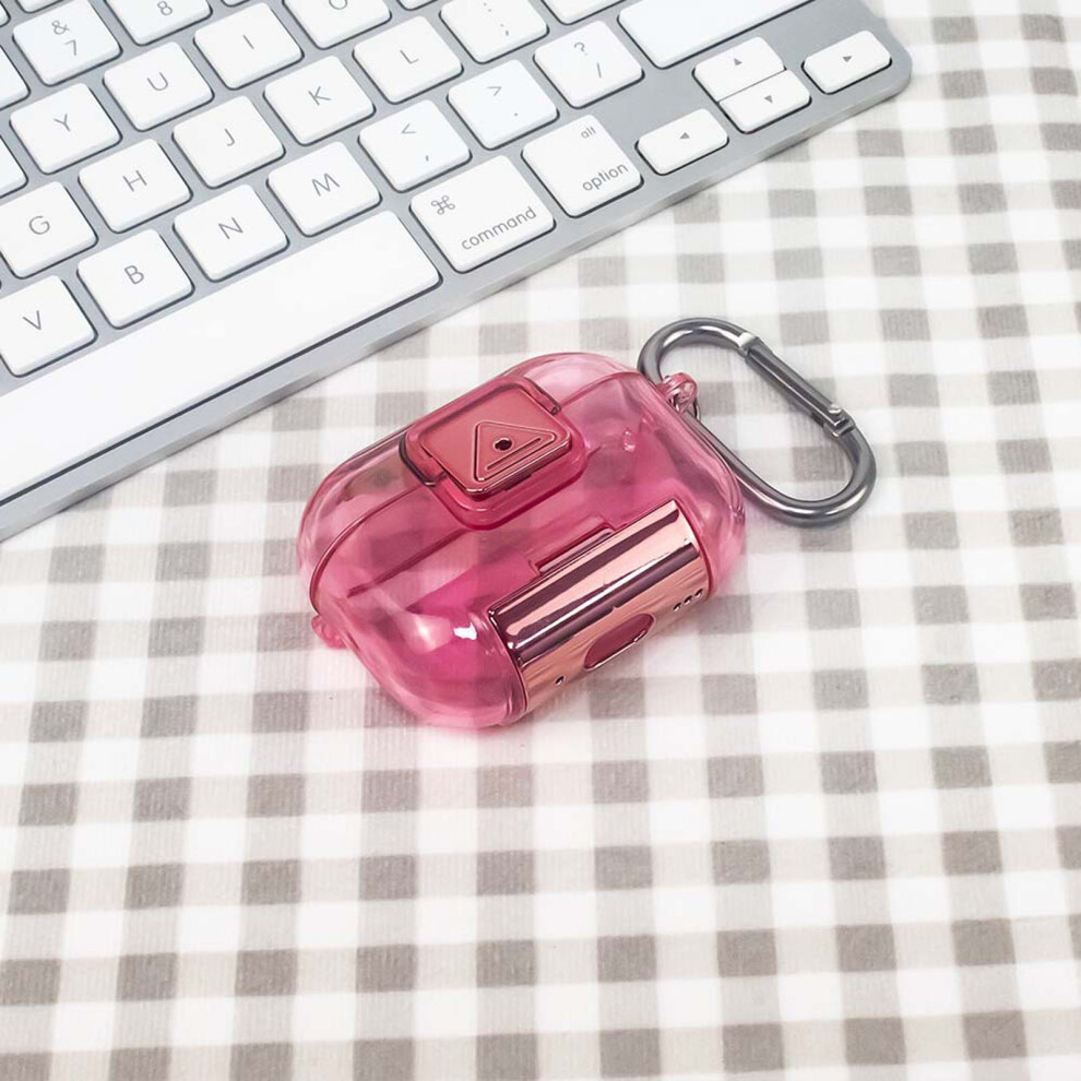 Shockproof Cover For Pro3 Earbud Case Featuring Built In Phone Holder Metal Transparent 7695001082082