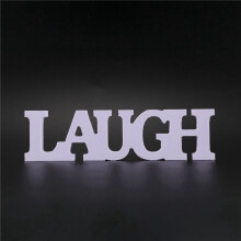 6 Szt. LIVe LOVe LAUGH Drewniane Litery do Dekoracji ŚLubnych (BiałE)