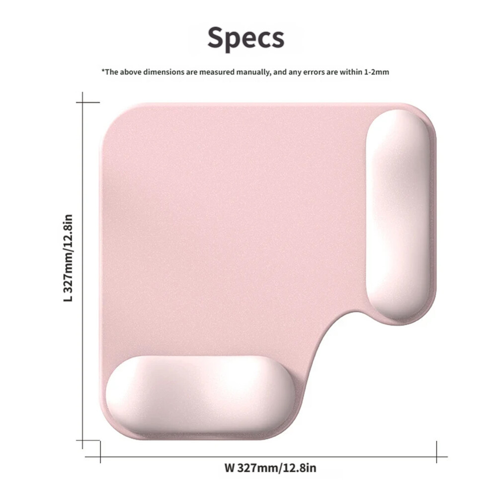 Smooth Lycras Surfaces Mouse Pad With Gels Infused Wrist Supports For Carpals Pink 7695001081306