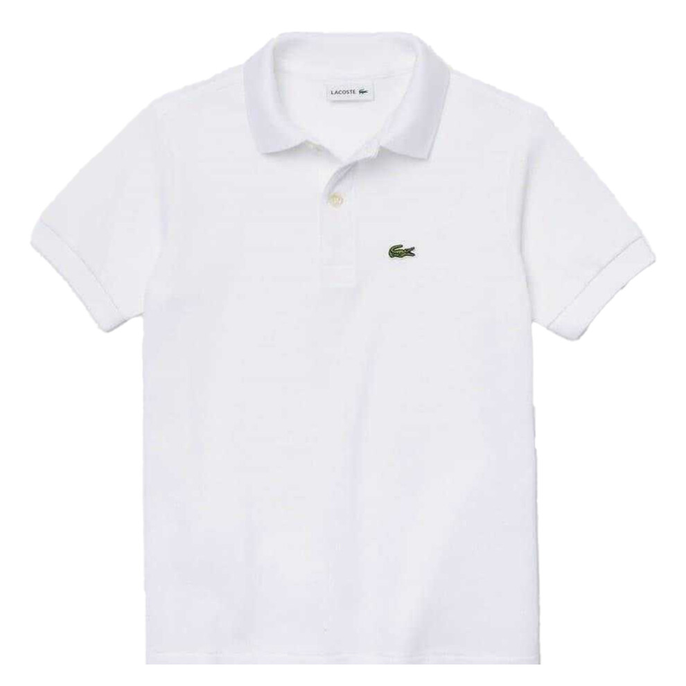 Lacoste (12 Years, ) Boys Pique Polo Shirt White
