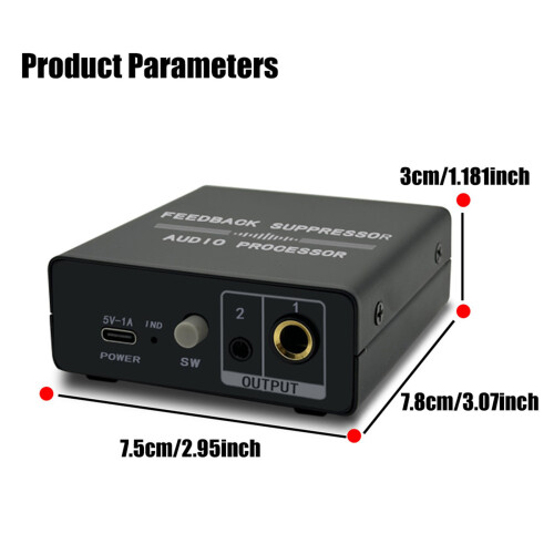 Rechargeable Microphone Intelligent Auditory Processor Feedback Suppression