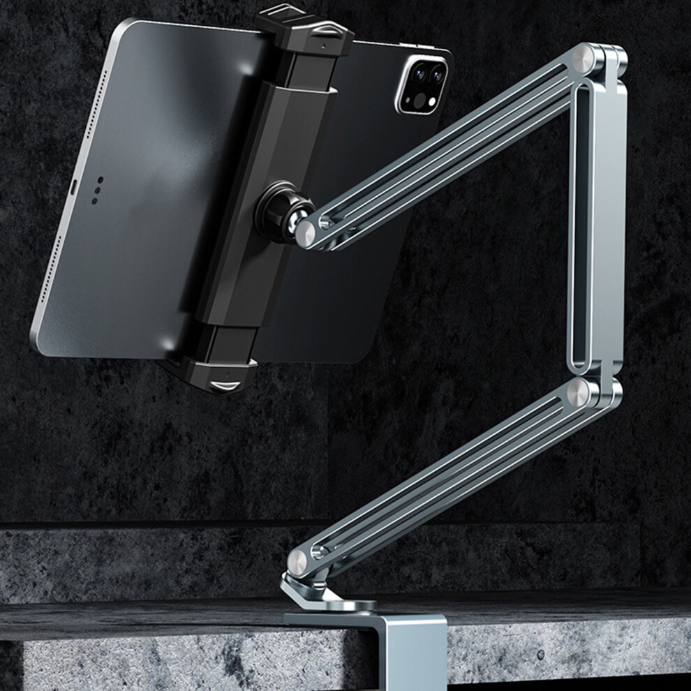 Flexible Phone And Tablets Holder With Silicone Grips For Secure Device Placement Gray 7695001085274