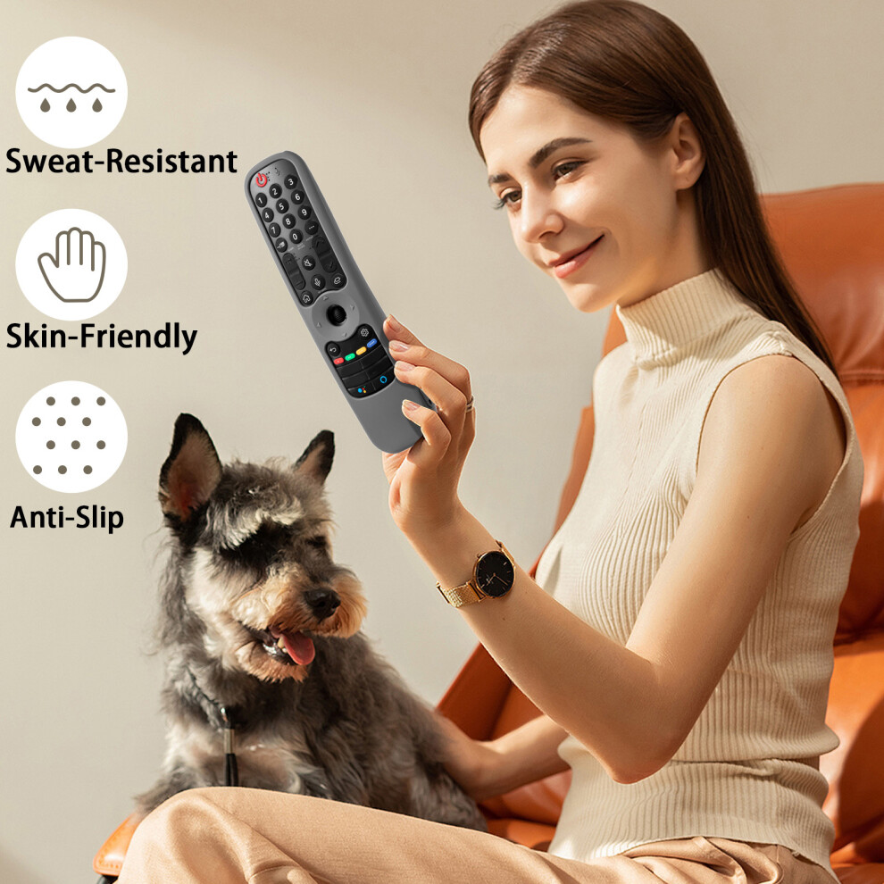 Silicone Cover For Anmr21ga Mr21gc Mr22ga Remote Case Durability Antislip Design Gray 7695001092005