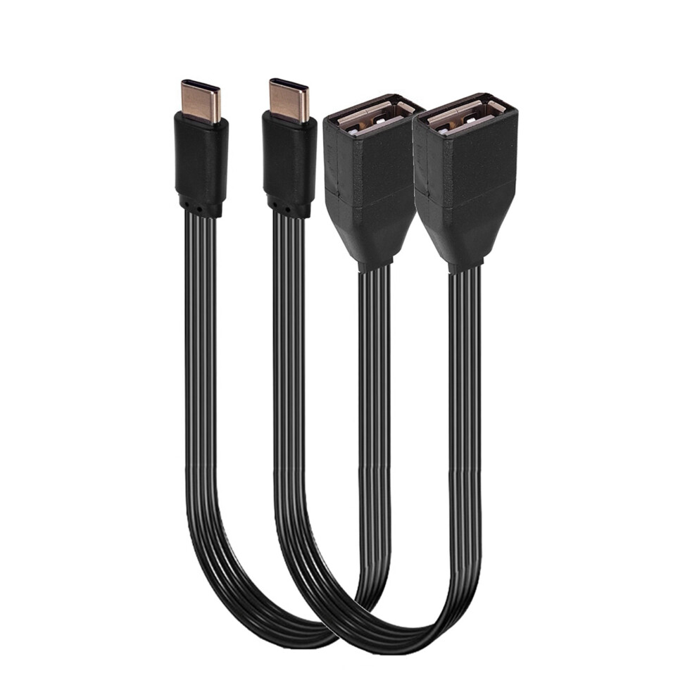 Straight Head/90 Degree Bend Usb Type C Male To Usb Female Adapter Otg Cable 0.3M Le 7695001142151
