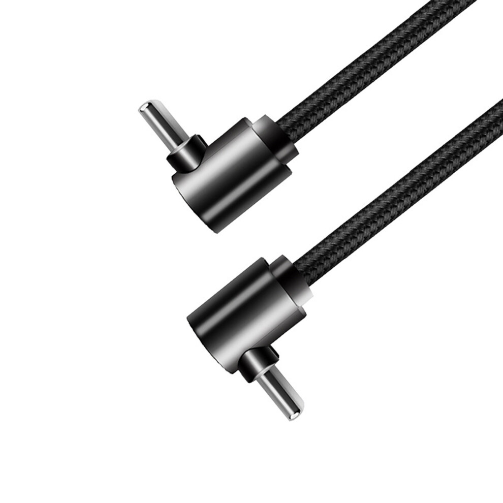 60W Usb C To Usb C Cable Nylon Braided 90 Degree Elbow Fast Charging 0.25M Double Bend 7695001122634