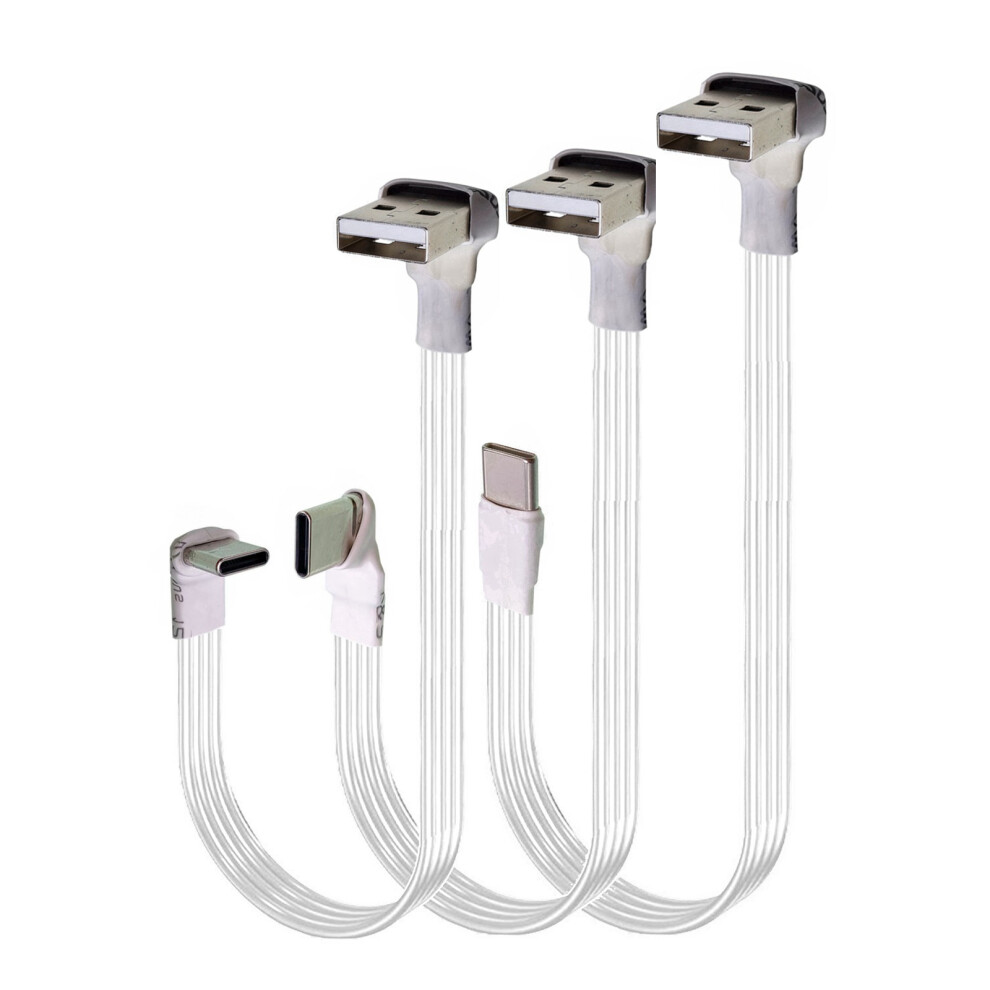 Slim Usb To Type C Cable Line 90 Degree Bend For Tight Space And Vehicles 0.5M Amdo Cmzw 7695001141277