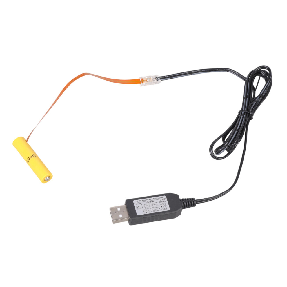 Usb Power Converter Cable 5V 2A To 6V Lr03 3A Battery Replacement For Led 2 Meters White 7695001086974