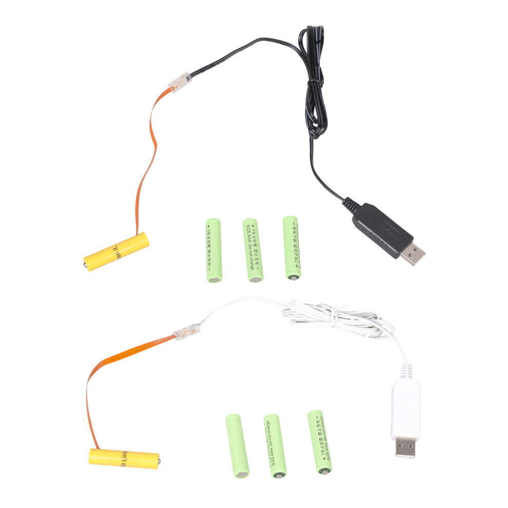 6V Lr03 3A Battery Elimination Usb Power Supply Cable For Led Toy 1 Meter Light/White 7695001087001